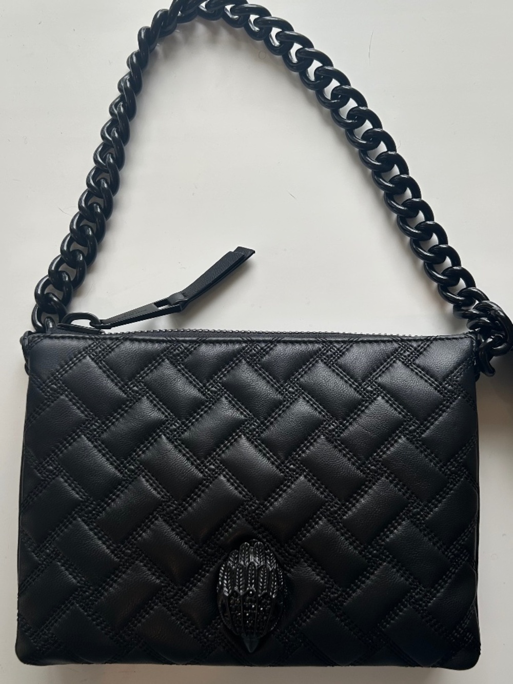 KURT GEIGER Kensington Drench Black Pouch Bag NWOT - Picture 3 of 13